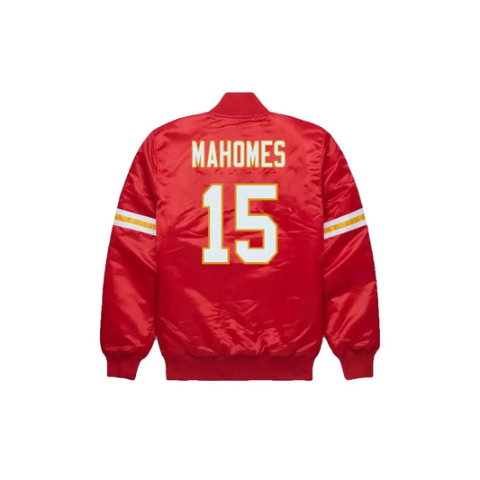 Patrick Mahomes Kansas City Chiefs Satin Bomber Jacket